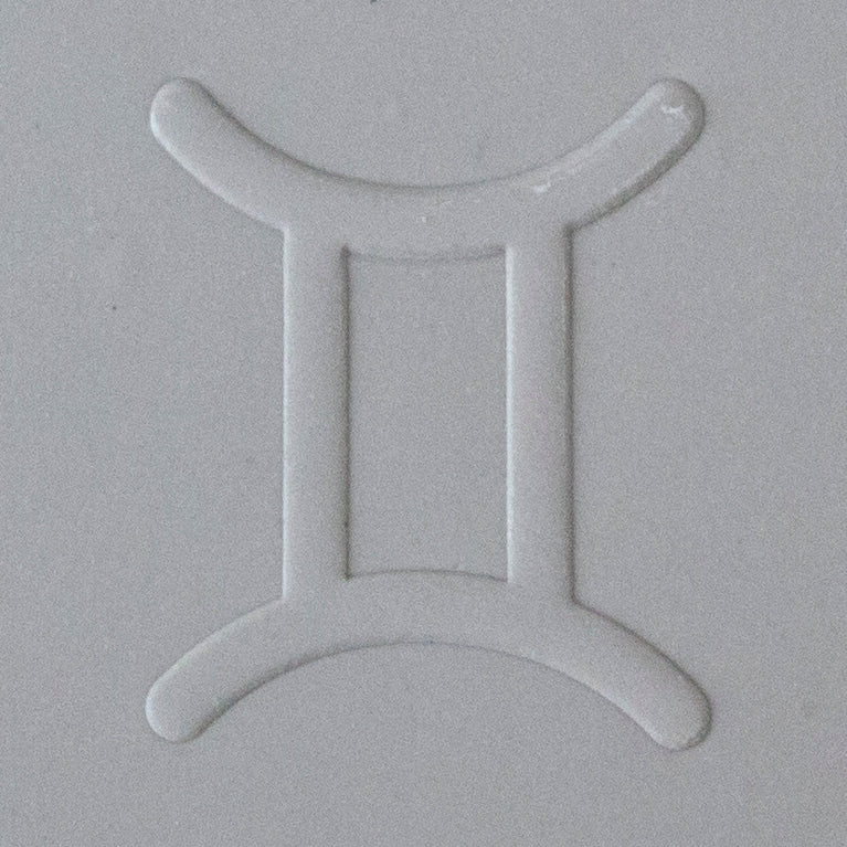 Jewelry Artist Elements - Texture - Astrology - Gemini sample in gray clay