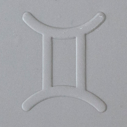 Jewelry Artist Elements - Texture - Astrology - Gemini sample in gray clay