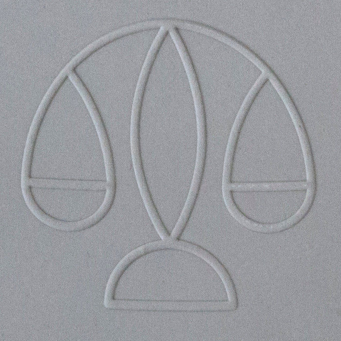 Jewelry Artist Elements - Texture - Astrology - Libra sample in gray clay