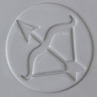 Jewelry Artist Elements - Texture - Astrology - Sagittarius sample in gray clay