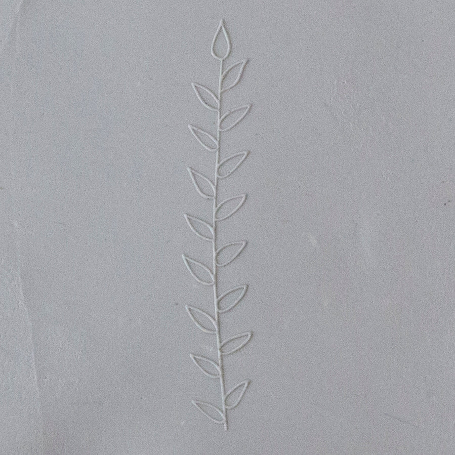 Jewelry Artist Elements - Texture - Fineline Vines 1 sample in gray clay