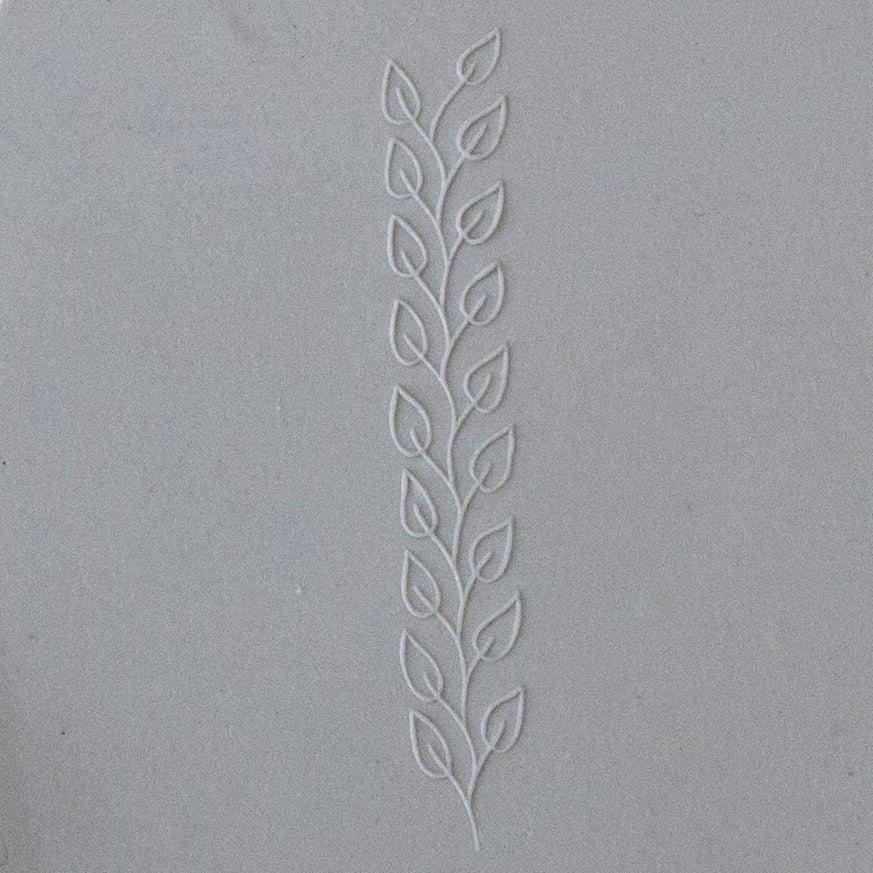 Jewelry Artist Elements - Texture - Fineline Vines 2 sample in gray clay