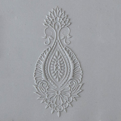 Jewelry Artist Elements - Texture - Oriental Drops sample in gray clay