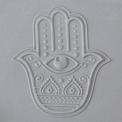 Jewelry Artist Elements - Texture - Hamsa sample in gray clay