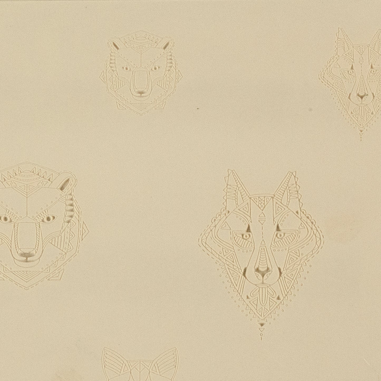 beige Jewelry Artist Elements - Texture - Stylized Animals: Fox, Ram, Wolf & Bear