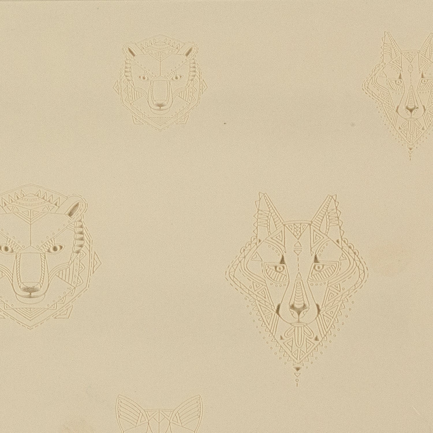 beige Jewelry Artist Elements - Texture - Stylized Animals: Fox, Ram, Wolf & Bear