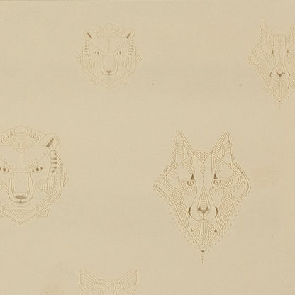 beige Jewelry Artist Elements - Texture - Stylized Animals: Fox, Ram, Wolf & Bear