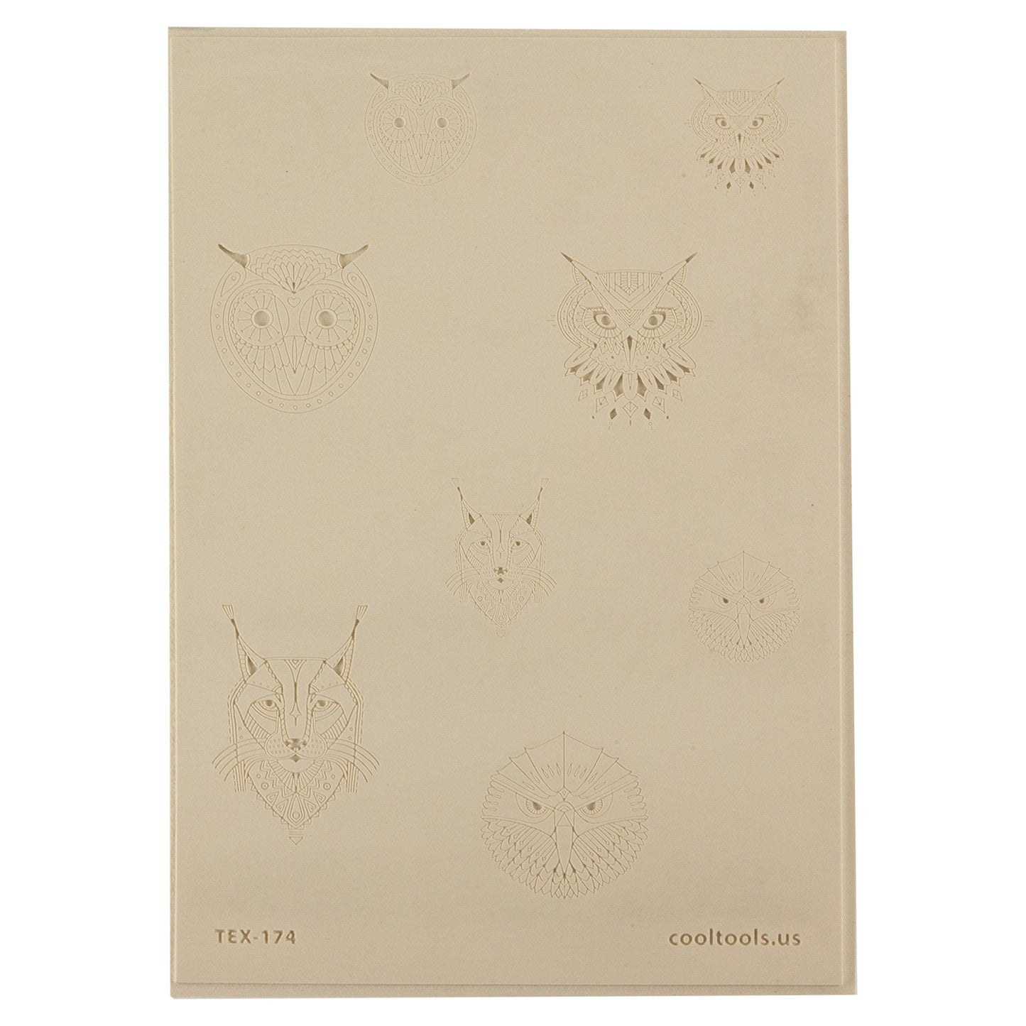 beige Jewelry Artist Elements - Texture - Stylized Animals: Owl, Lynx & Eagle
