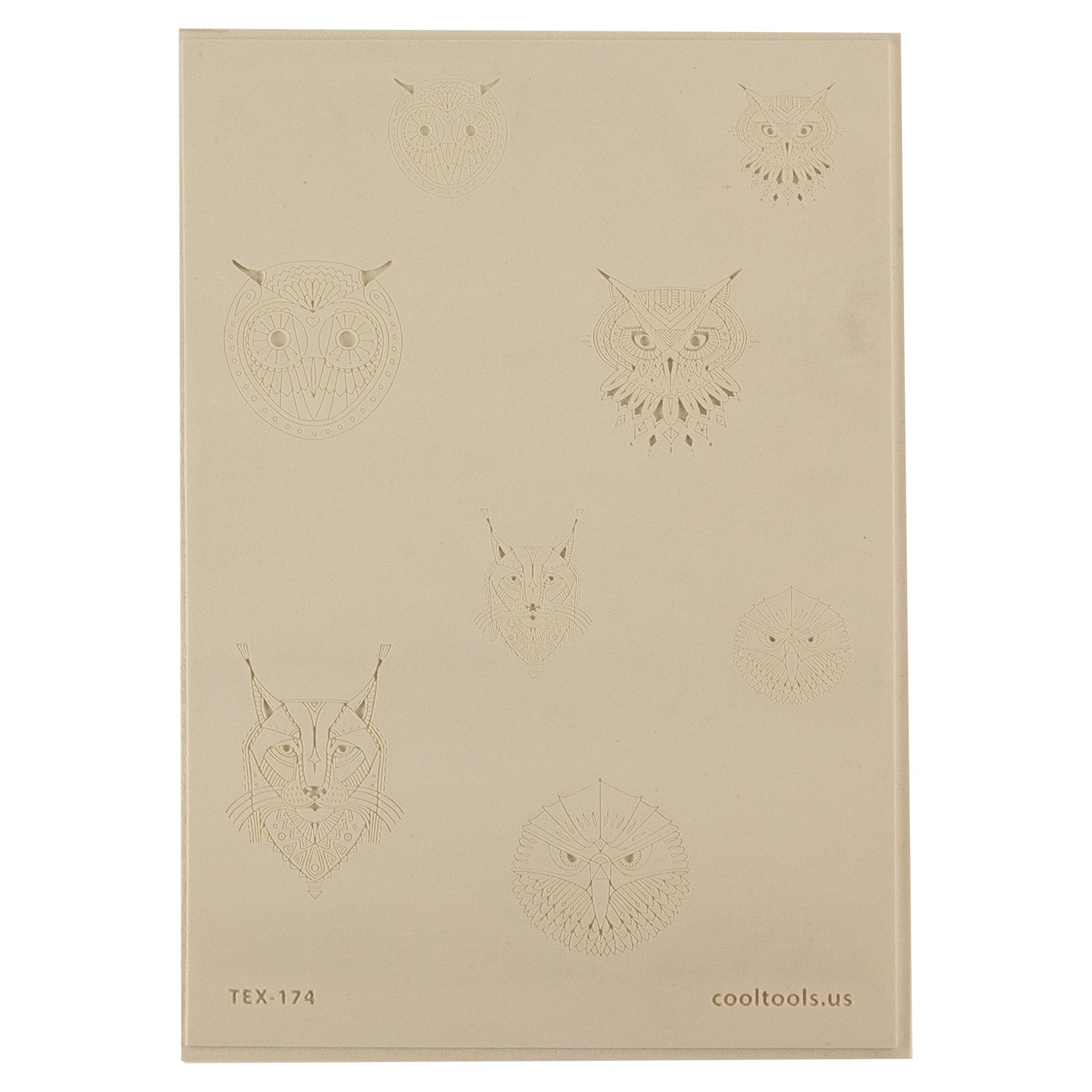 beige Jewelry Artist Elements - Texture - Stylized Animals: Owl, Lynx & Eagle