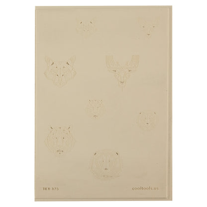 beige Jewelry Artist Elements - Texture - Stylized Animals:  Bobcat, Deer, Tiger & Lion