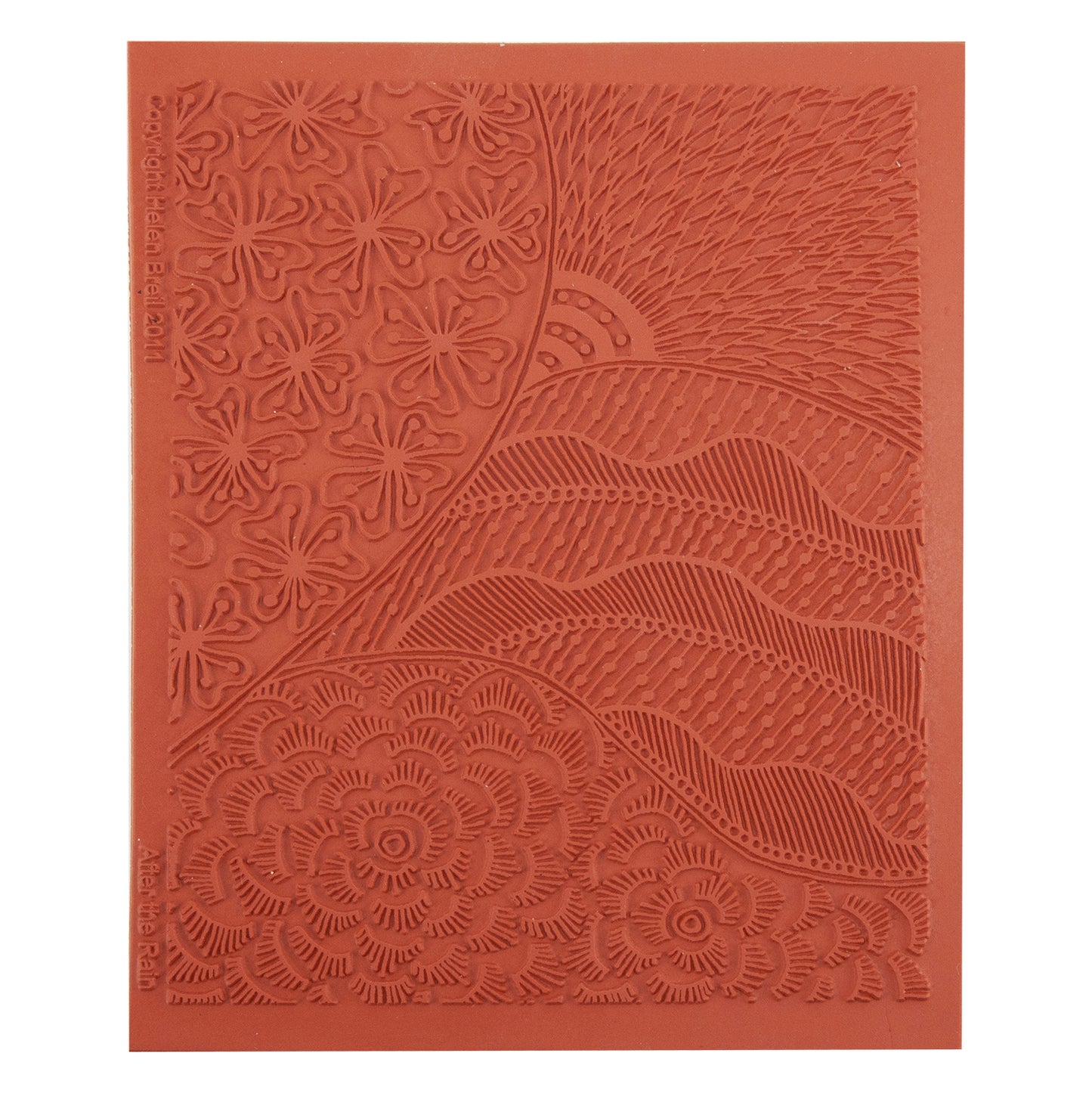 orange Helen Breil Texture Stamp - After the Rain