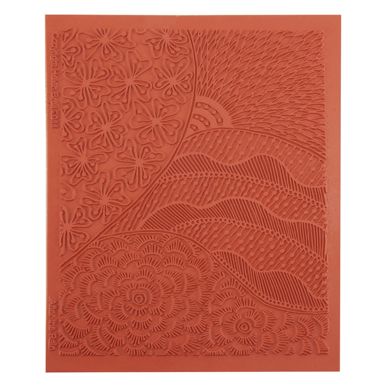 orange Helen Breil Texture Stamp - After the Rain