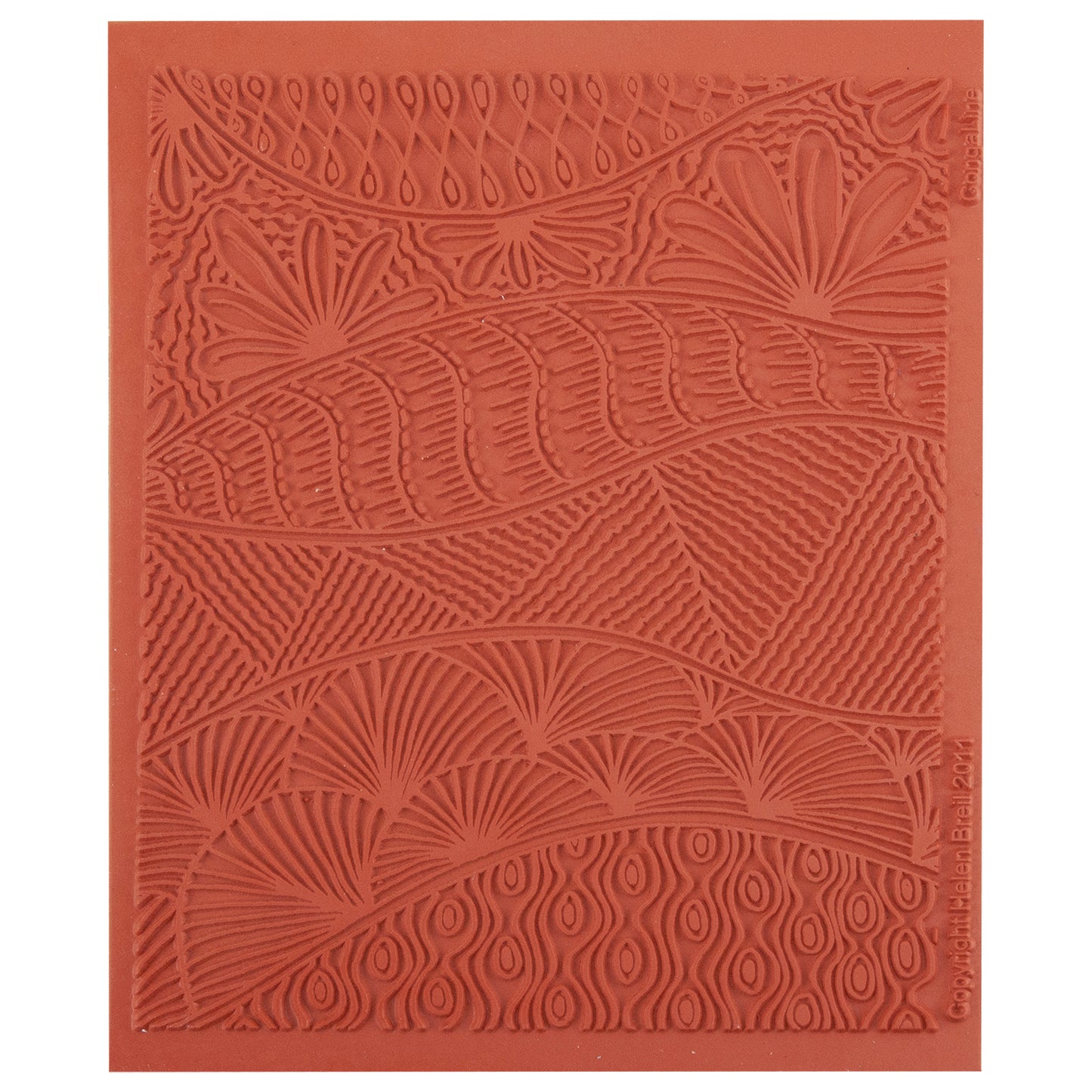 orange Helen Breil Texture Stamp - Conga Line