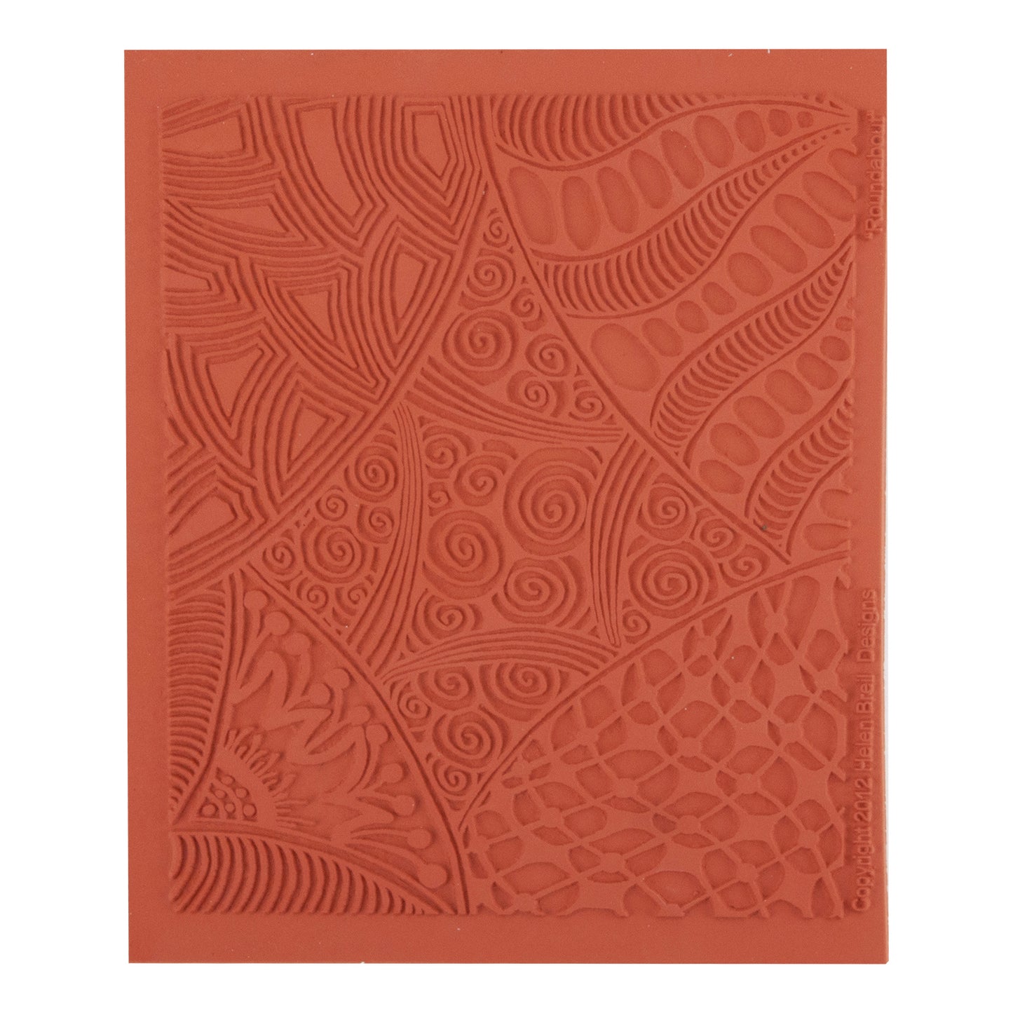 orange Helen Breil Texture Stamp - Roundabout