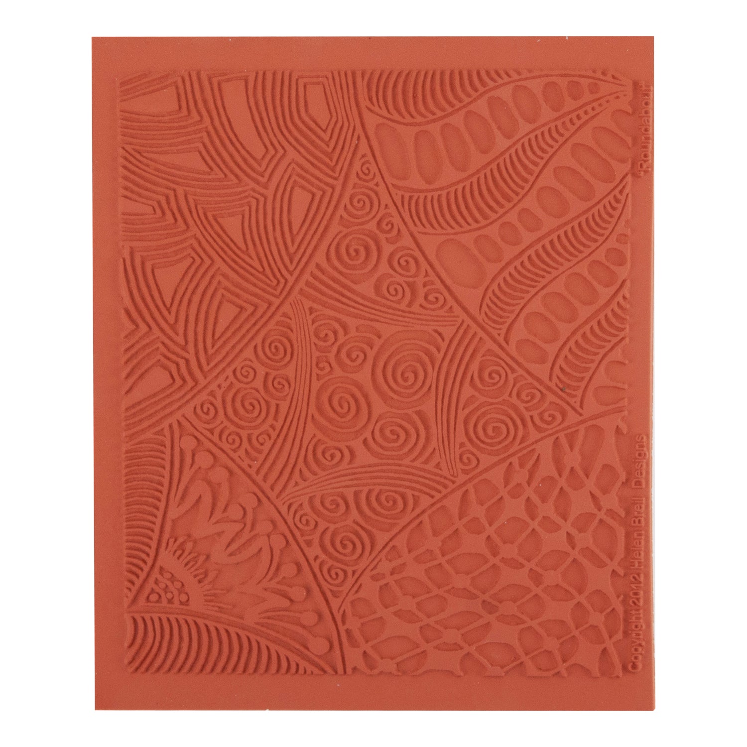 orange Helen Breil Texture Stamp - Roundabout
