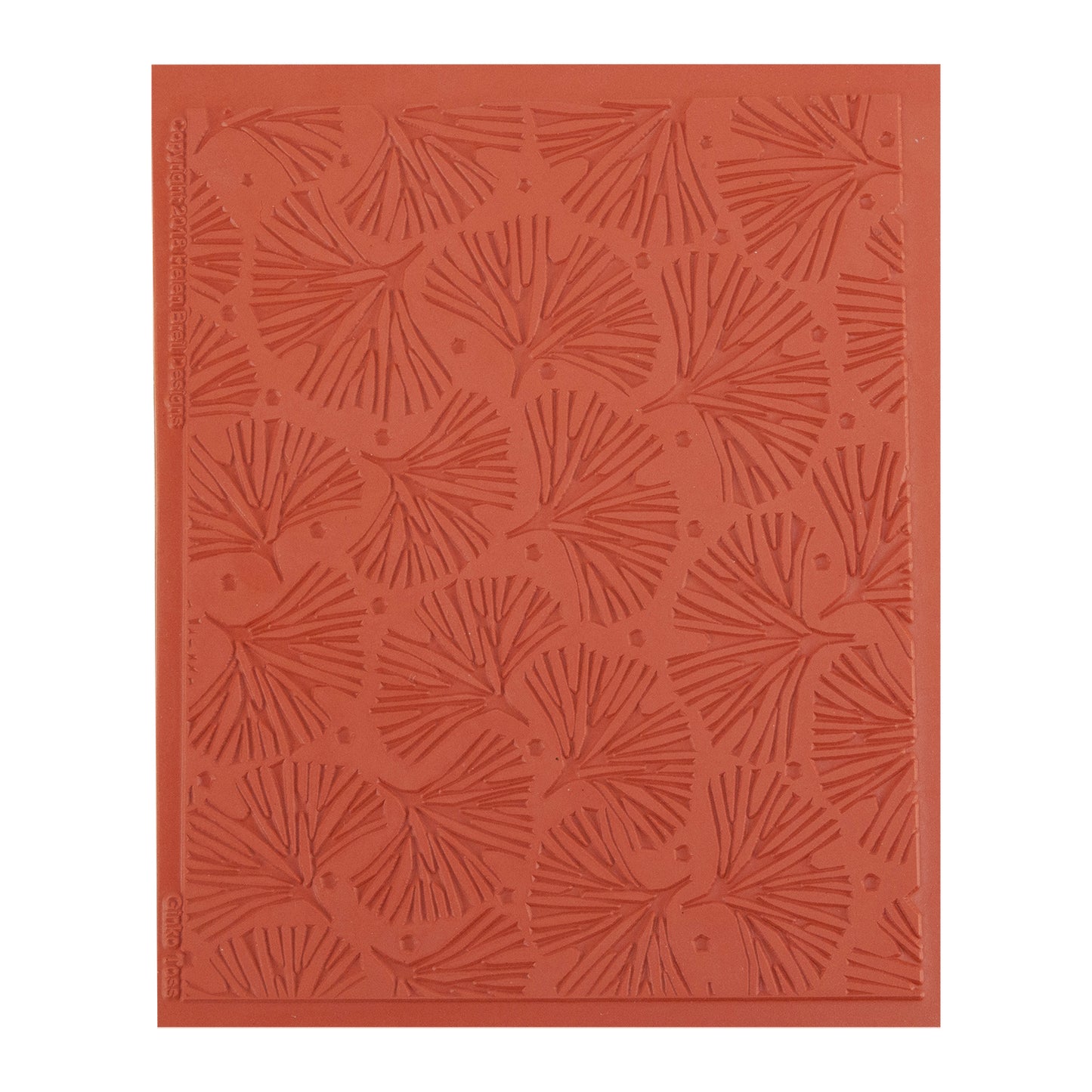 orange Helen Breil Texture Stamp - Ginko Toss