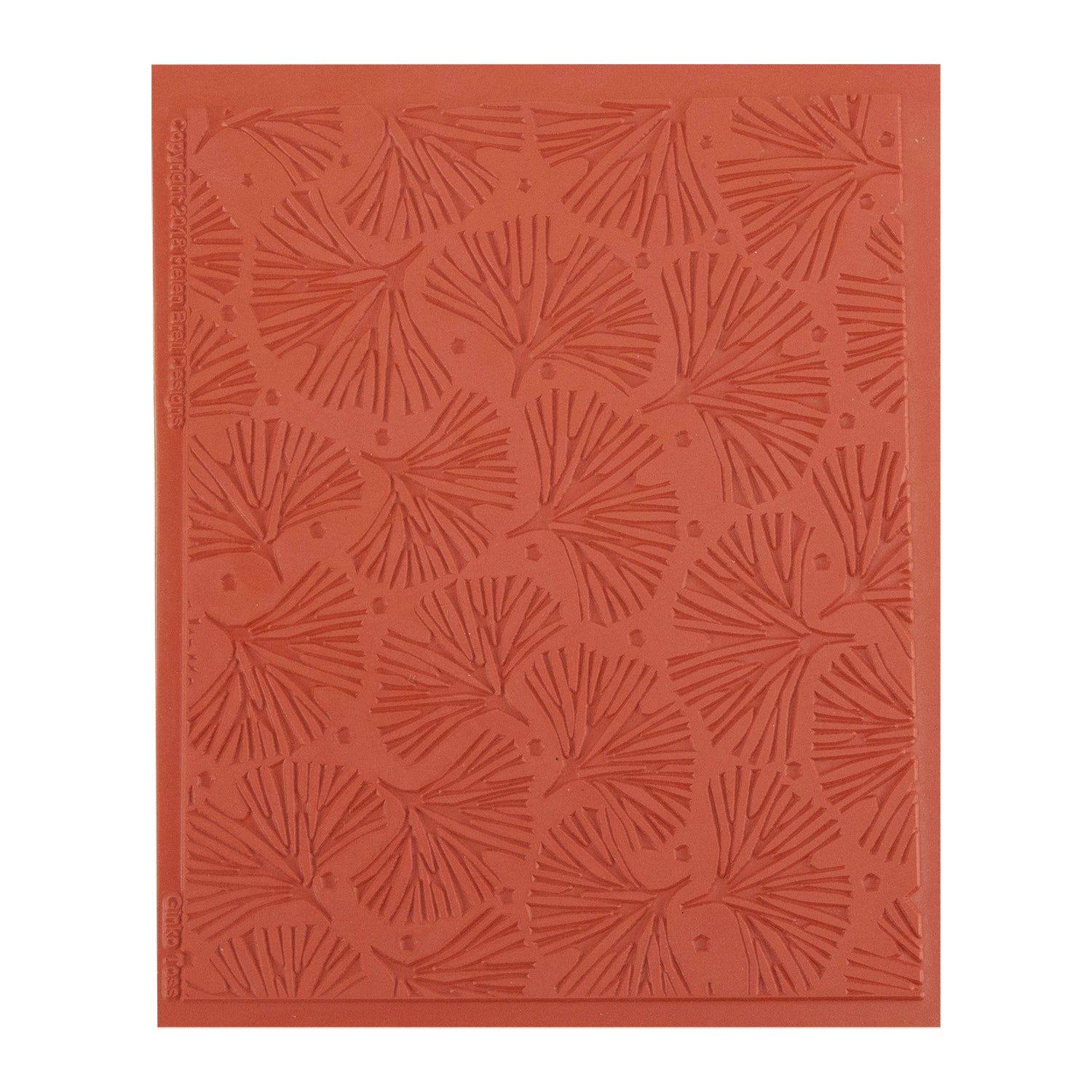 orange Helen Breil Texture Stamp - Ginko Toss