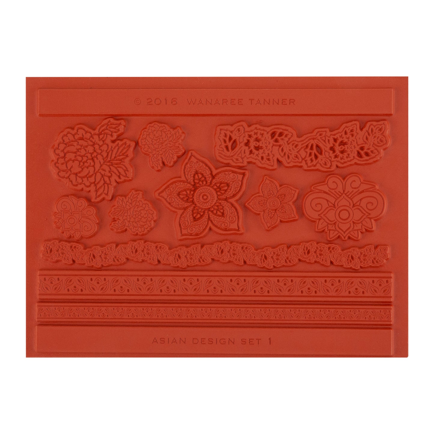 orange Wanaree Tanner Signature Texture Plate - Henna Bloom