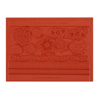 orange Wanaree Tanner Signature Texture Plate - Henna Bloom
