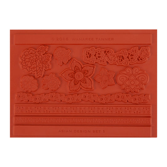 orange Wanaree Tanner Signature Texture Plate - Henna Bloom