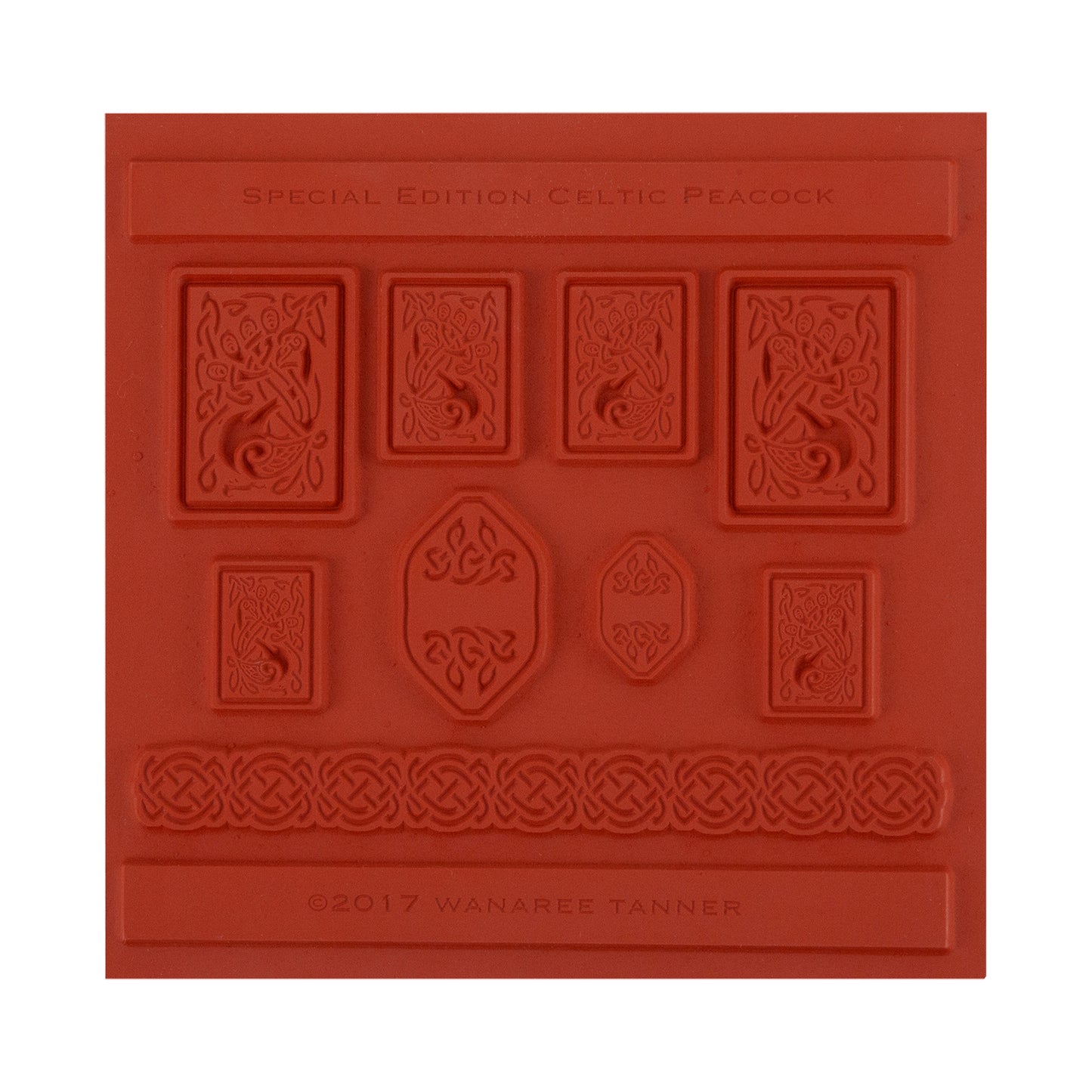 orange Wanaree Tanner Texture Plate - Special Edition Celtic Peacock
