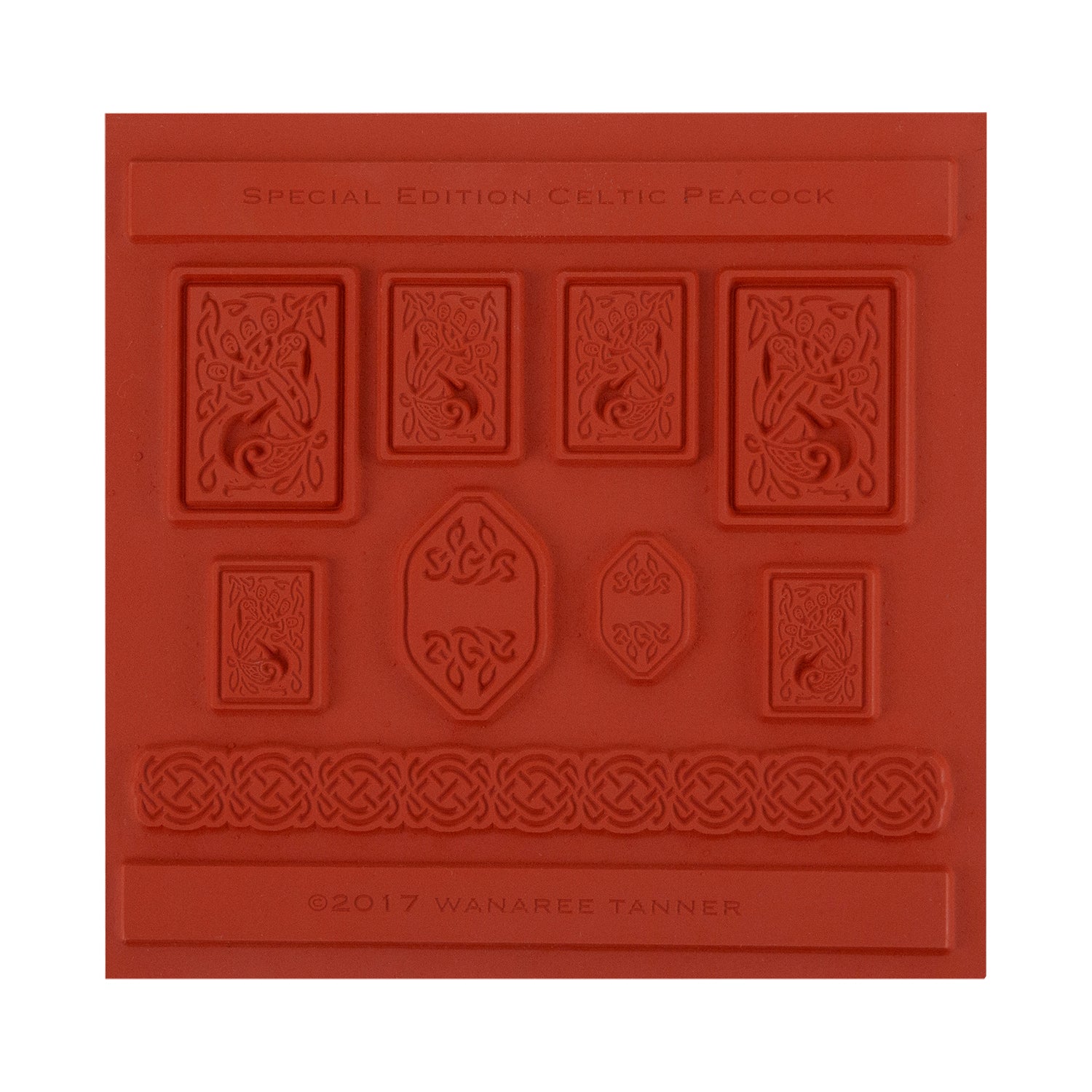 orange Wanaree Tanner Texture Plate - Special Edition Celtic Peacock