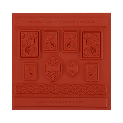 orange Wanaree Tanner Texture Plate - Special Edition Celtic Peacock