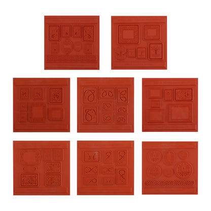 orange Wanaree Tanner Special Edition Signature Celtic Texture Plates - Set of 8