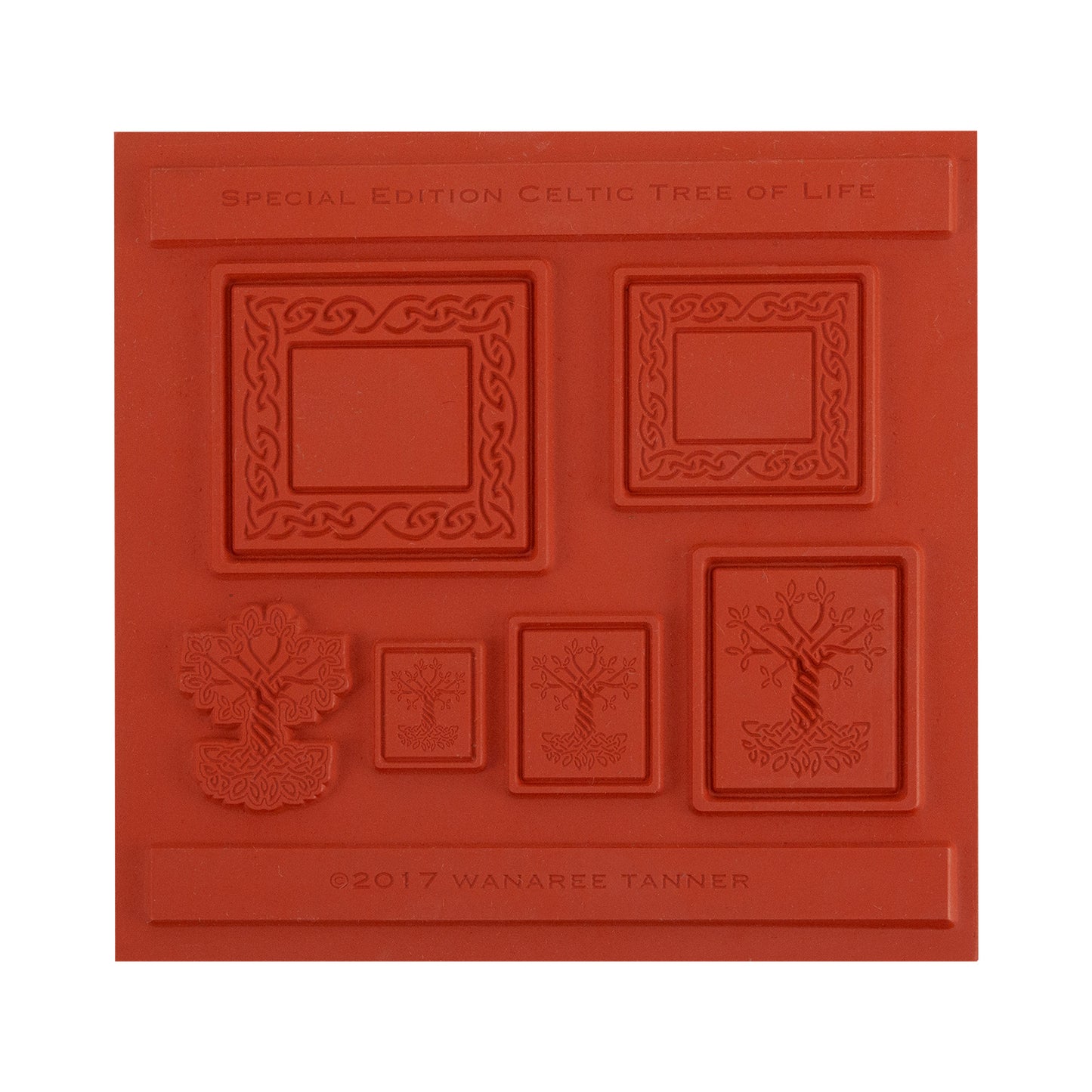 orange Wanaree Tanner Texture Plate - Special Edition Celtic Tree of Life