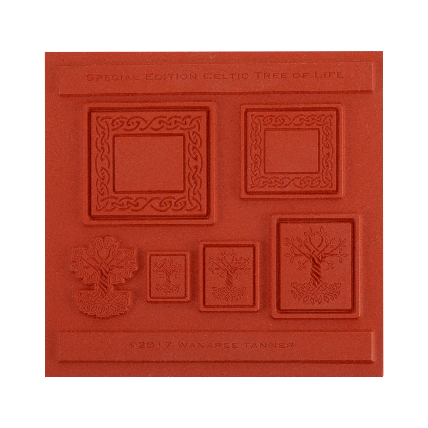 orange Wanaree Tanner Texture Plate - Special Edition Celtic Tree of Life
