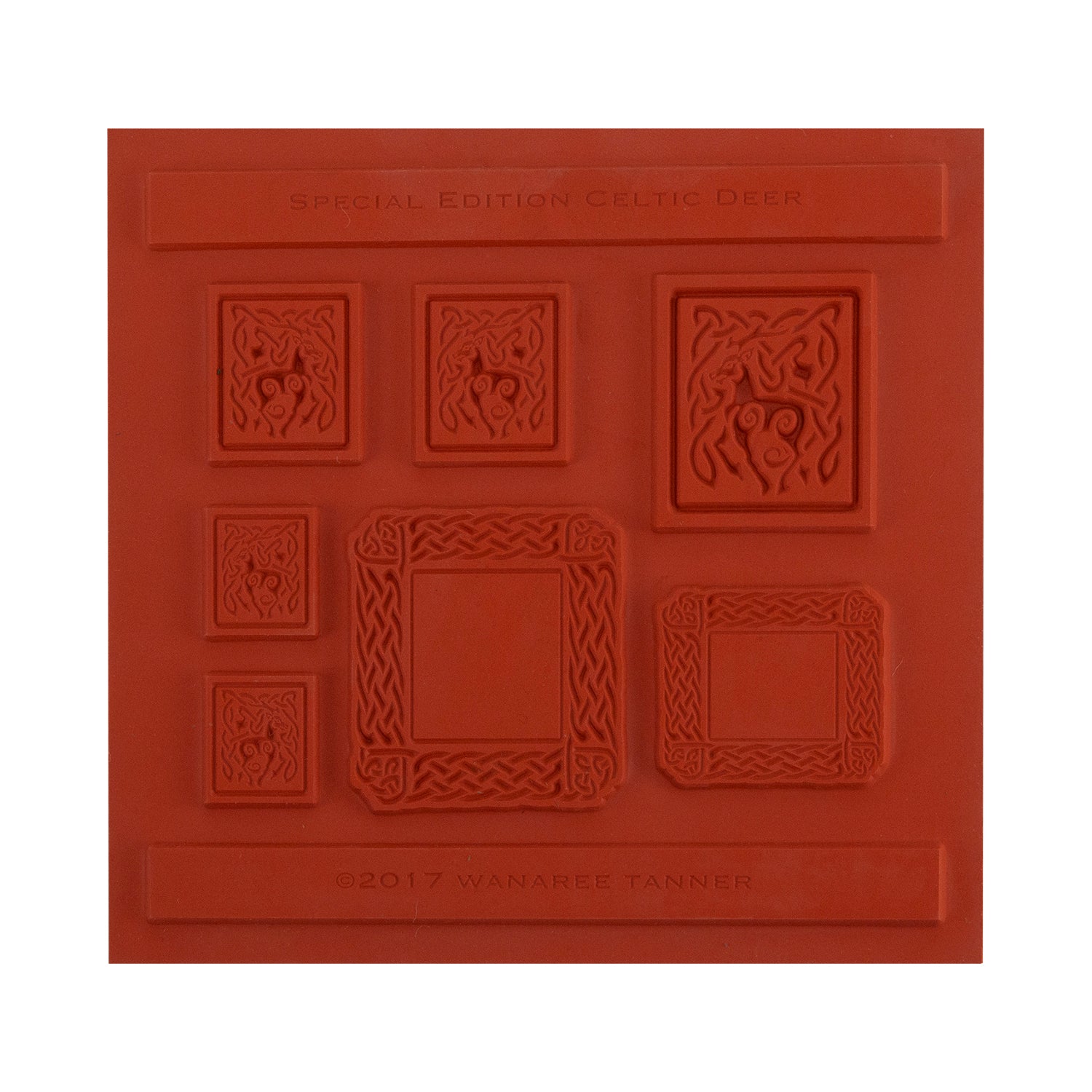orange Wanaree Tanner Texture Plate - Special Edition Celtic Deer