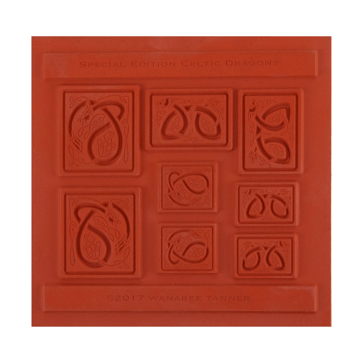 orange Wanaree Tanner Texture Plate - Special Edition Celtic Dragon