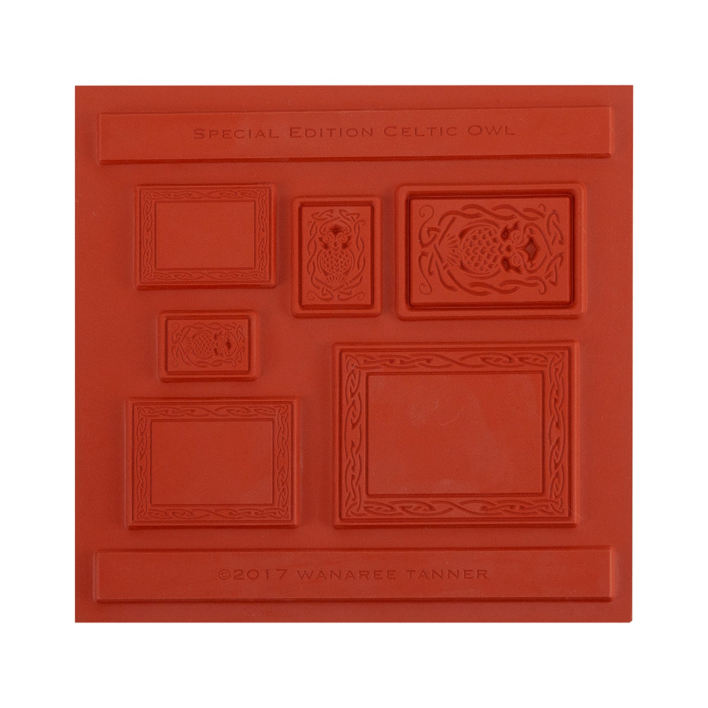 orange Wanaree Tanner Texture Plate - Special Edition Celtic Owl