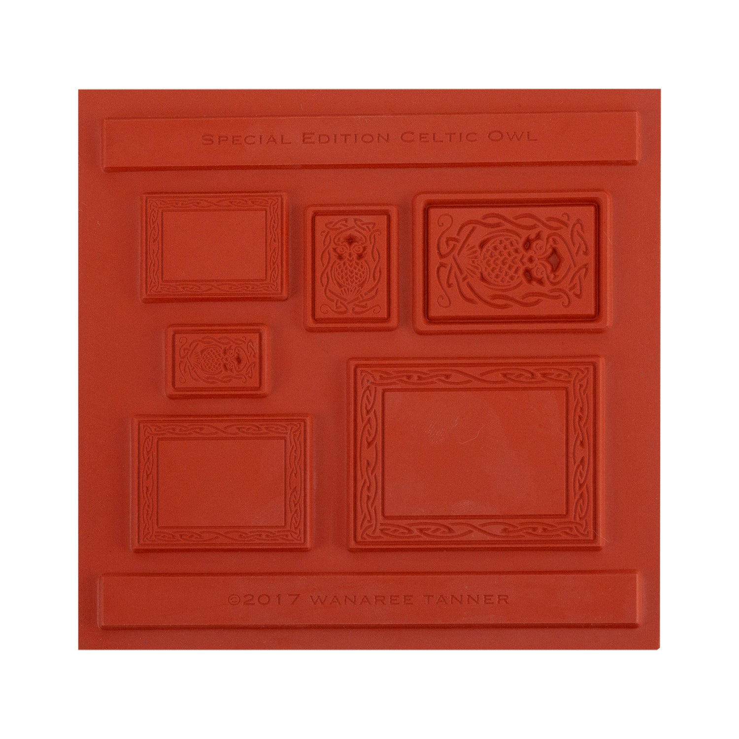 orange Wanaree Tanner Texture Plate - Special Edition Celtic Owl