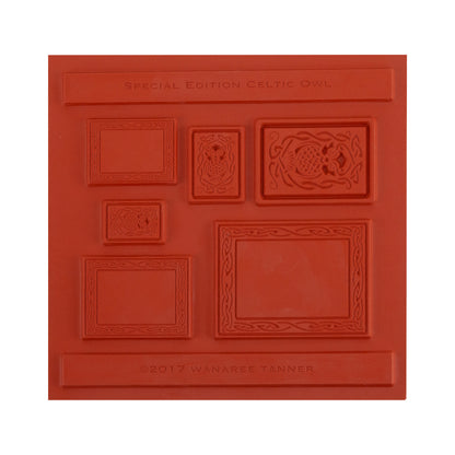 orange Wanaree Tanner Texture Plate - Special Edition Celtic Owl