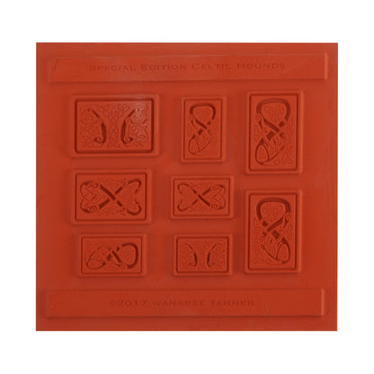 orange Wanaree Tanner Texture Plate - Special Edition Celtic Hounds