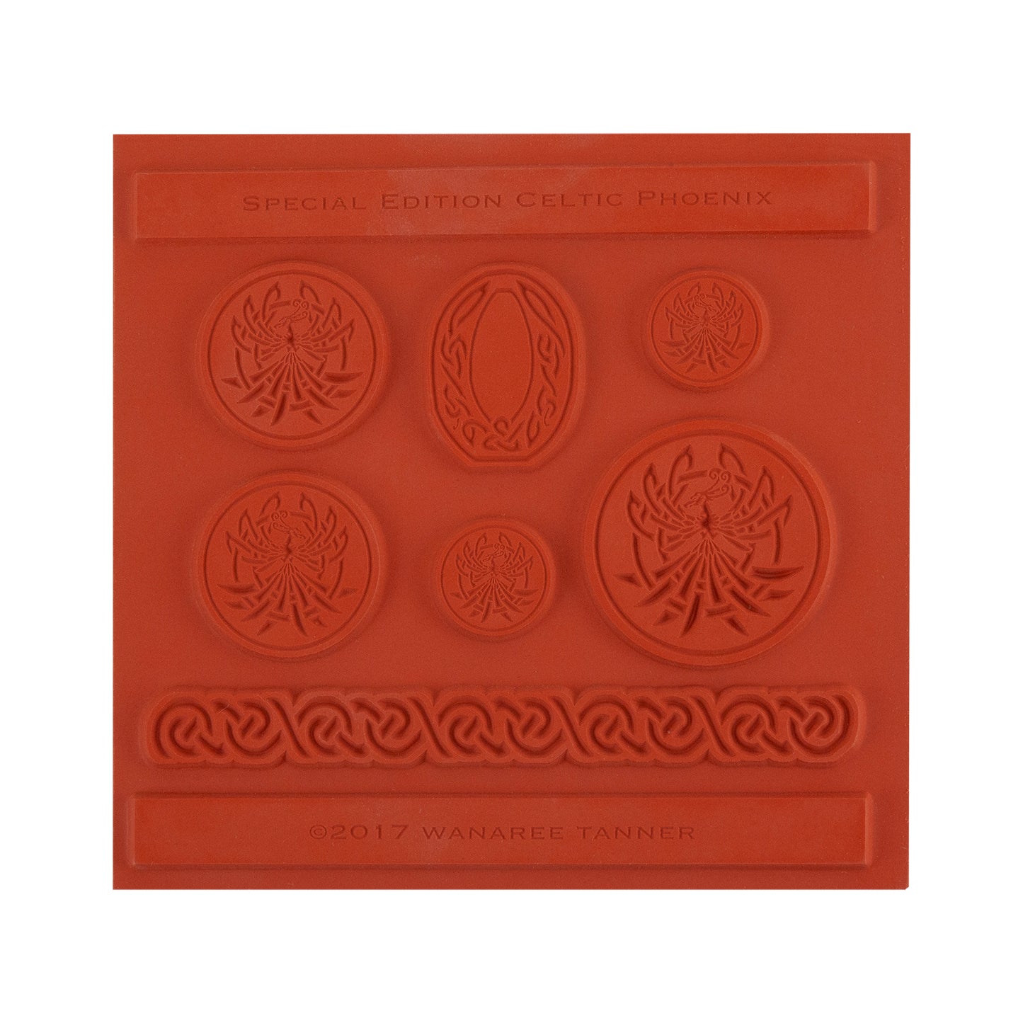 orange Wanaree Tanner Texture Plate - Special Edition Celtic Phoenix