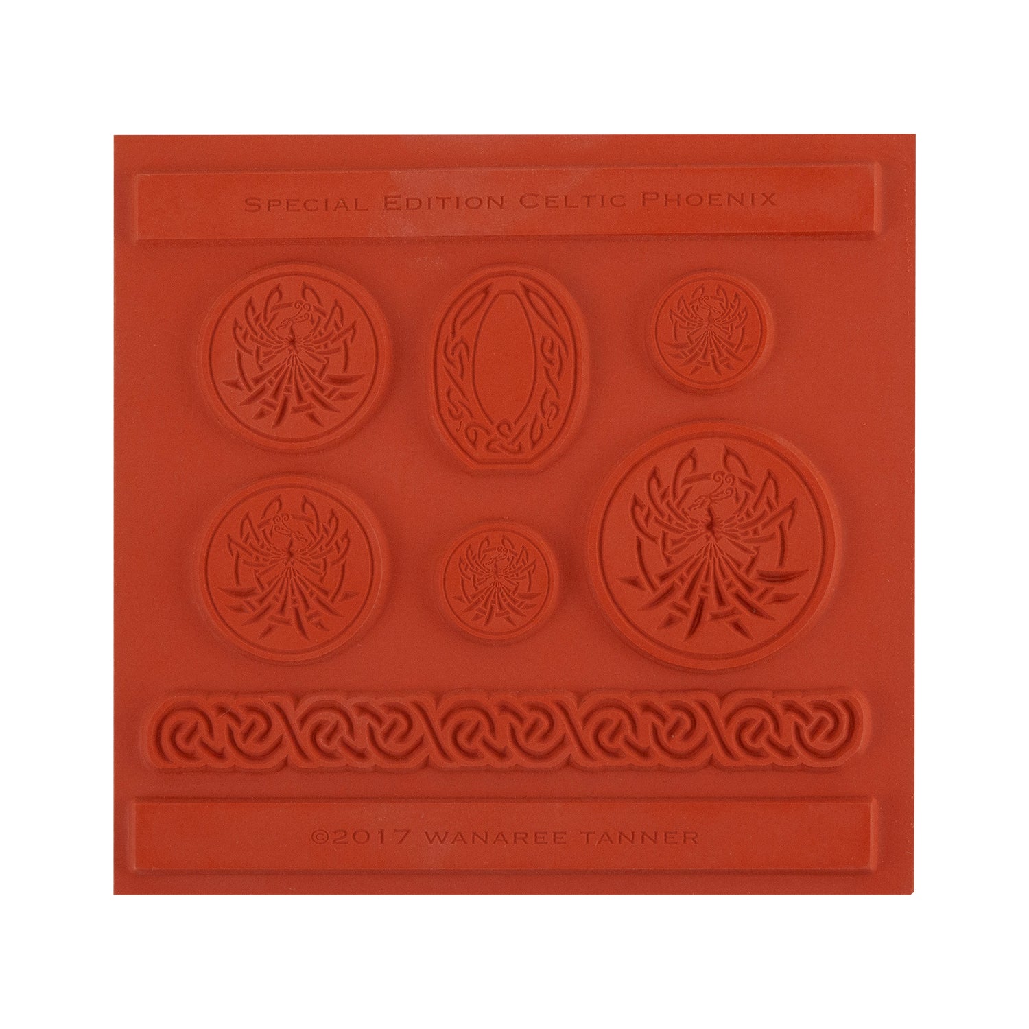 orange Wanaree Tanner Texture Plate - Special Edition Celtic Phoenix