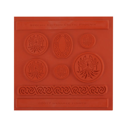 orange Wanaree Tanner Texture Plate - Special Edition Celtic Phoenix