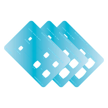 blue plastic Bezel Template Set - Barrel