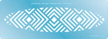 Blue plastic Jewelry Shape Template - Chequer 2 Our special surface makes it easy to find these templates on your workbench, but allows clarity for positioning