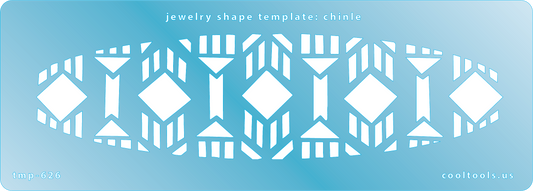 Blue plastic Jewelry Shape Template - Chinle Our special surface makes it easy to find these templates on your workbench, but allows clarity for positioning.