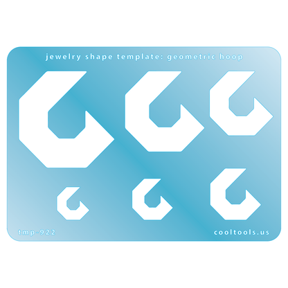 blue plastic Jewelry Shape Template - Geometric Hoop