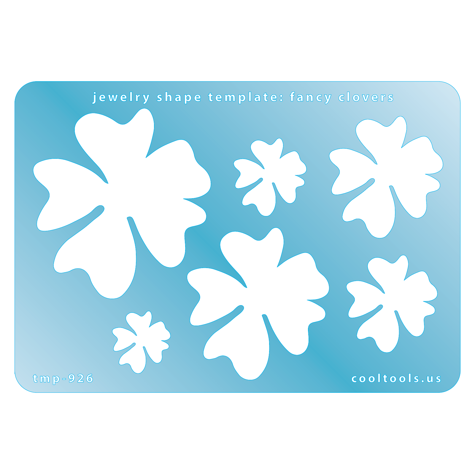 blue plastic Jewelry Shape Template - Fancy Clovers