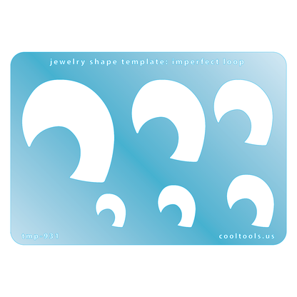 blue plastic Jewelry Shape Template - Imperfect Loop