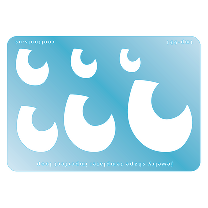 blue plastic Jewelry Shape Template - Imperfect Loop