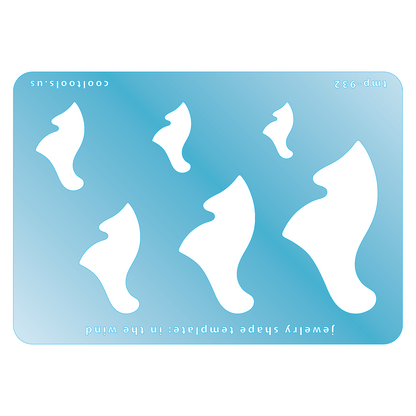 blue plastic Jewelry Shape Template - In the Wind