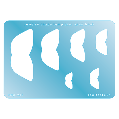 plue plastic Jewelry Shape Template - Open Book