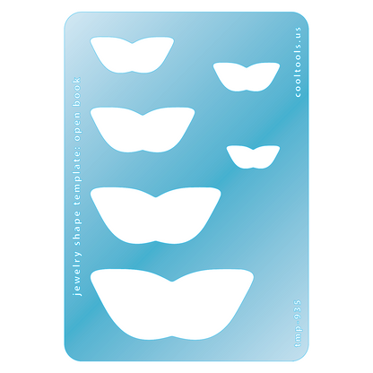 plue plastic Jewelry Shape Template - Open Book