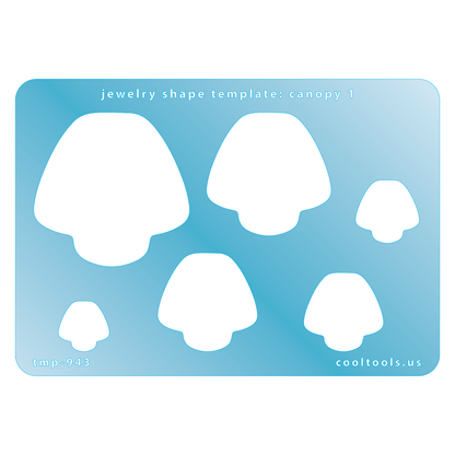 blue plastic Jewelry Shape Template - Canopy 1